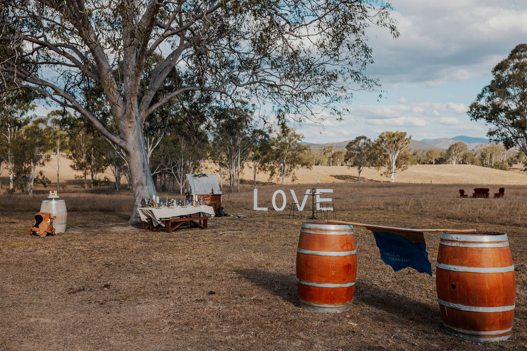 Gympie wedding venue rustic mobile bar