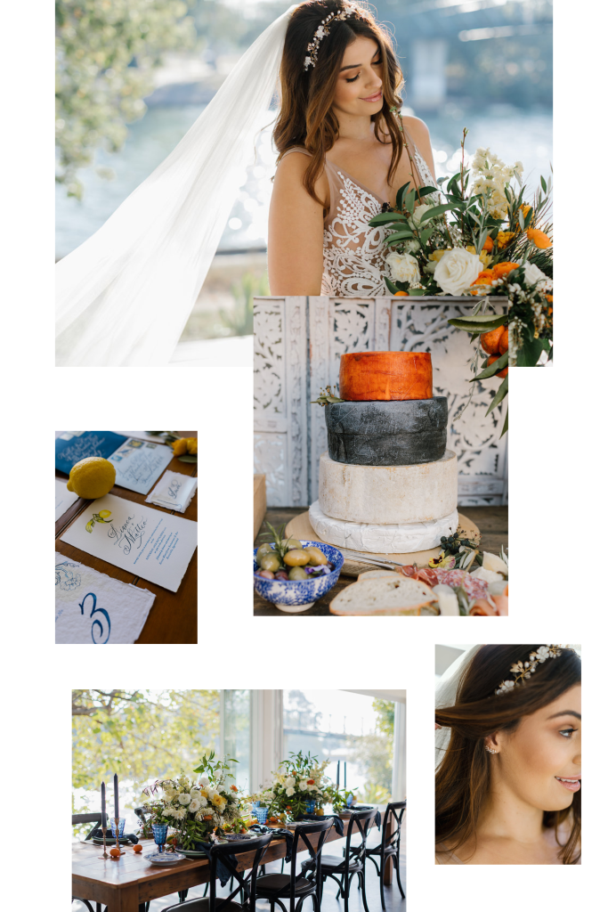 Mediterranean wedding styling inspiration mood board