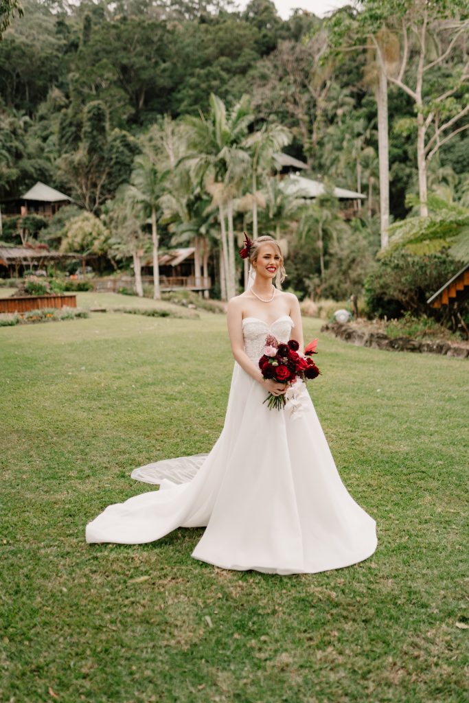 Bride walking down the aisle at Wedding ceremony Montville wedding venue Secrets on the Lake