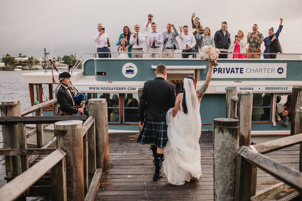 Scottish beach wedding in Australia Noosa wedding