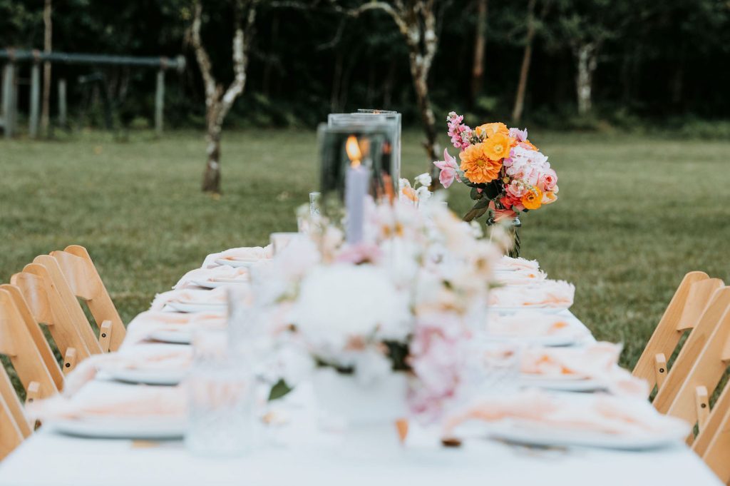 pastel tablescape spring wedding styling